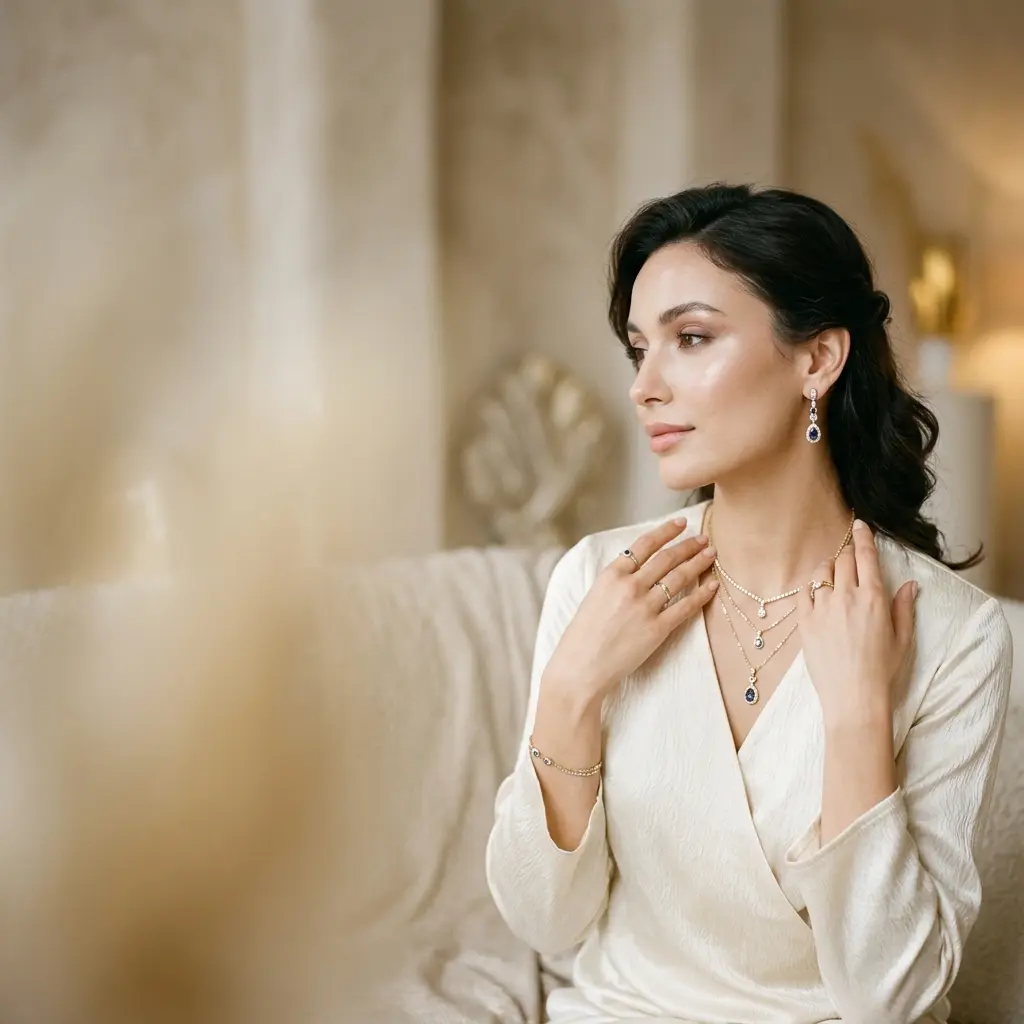 Celeste fine jewelry editorial campaign